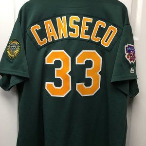 Jose Canseco Oakland Athletics MLB 1997 Majestic Authentic Jersey 48/XL
